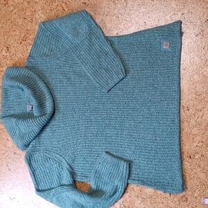 Carhartt Women's Aqua Knit Cowl Neck Sweater Size L